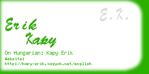 erik kapy business card